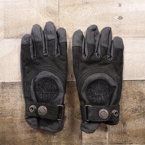 Harley-Davidson Moto Riding Gloves Women’s Small Black Leather Textile